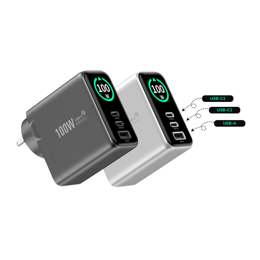 EnoVolt Pro™ 100W — Turbo GaN Fast Wall Charger — Multi-Device Power