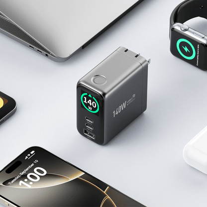 EnoVolt Pro™ 140W — Ultra GaN Fast Wall Charger  — Multi-Device Power