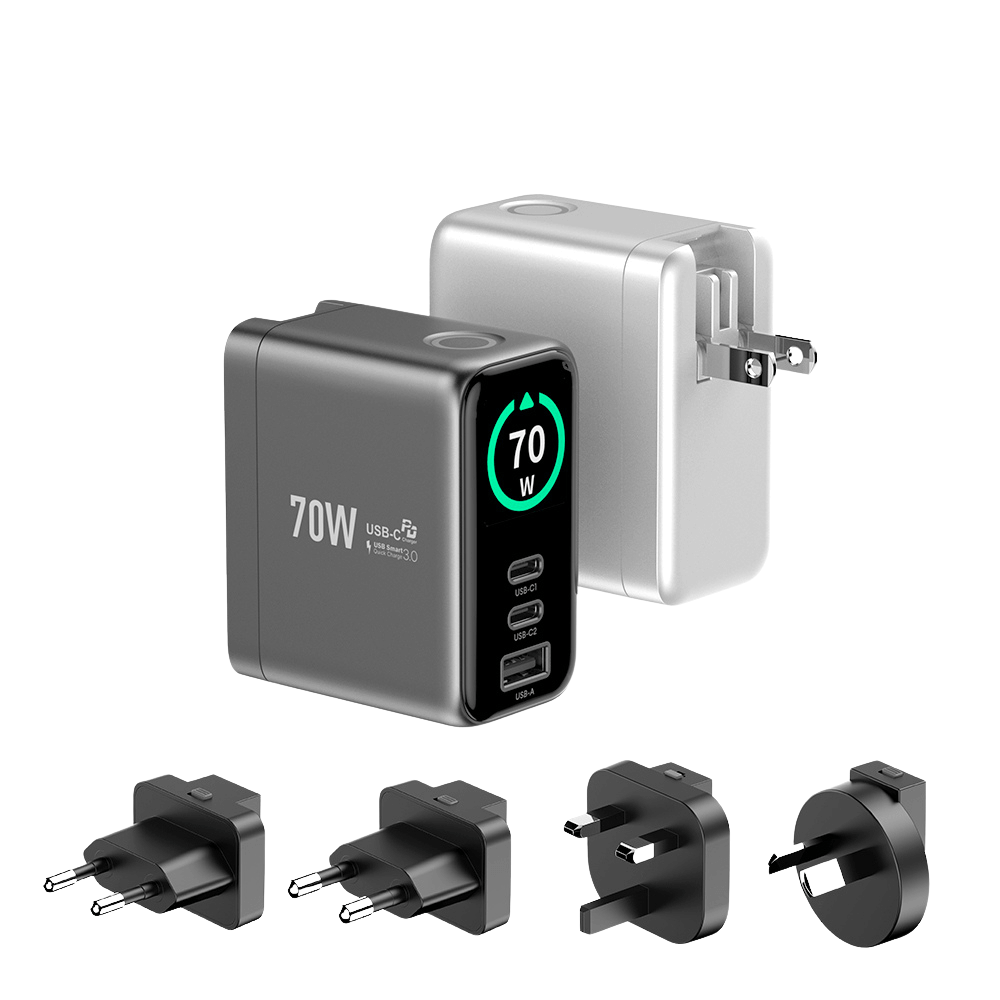 EnoVolt Pro™ 70W — Mini GaN Fast Charger — Multi-Device Power