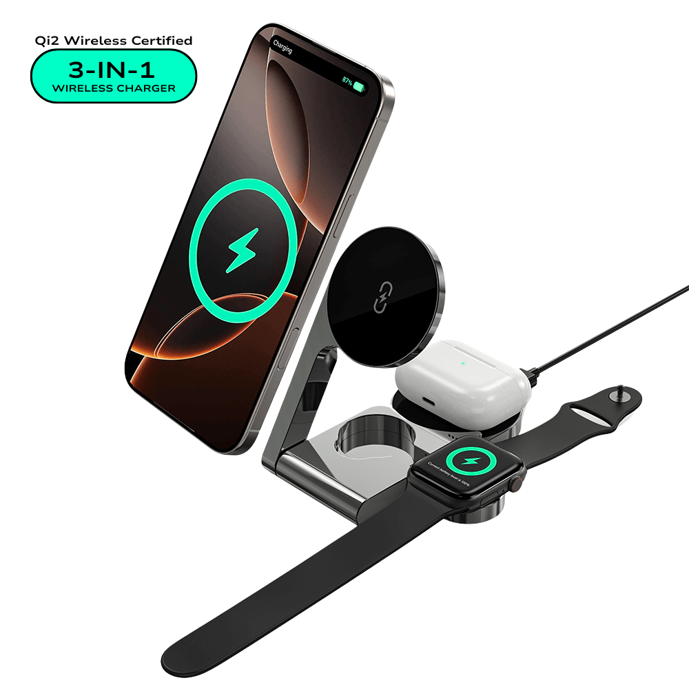 MagNova™ Foldable 3-in-1 Magnetic Fast Wireless Charger