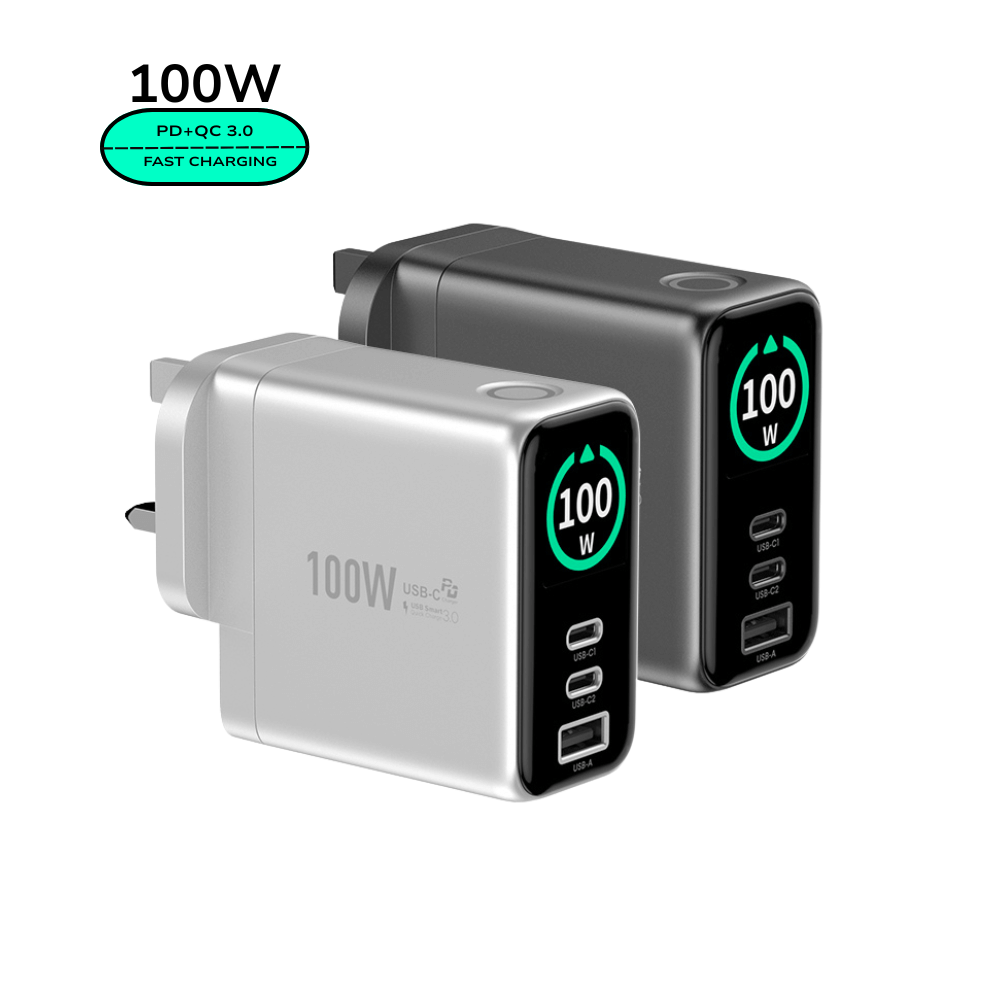 EnoVolt Pro™ 100W — Turbo GaN Fast Wall Charger — Multi-Device Power