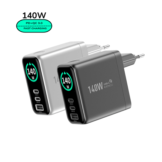 EnoVolt Pro™ 140W — Ultra GaN Fast Wall Charger  — Multi-Device Power