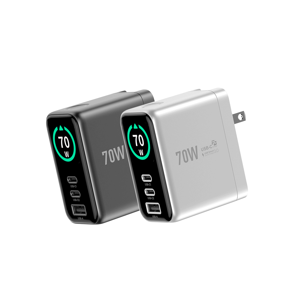EnoVolt Pro™ 70W — Mini GaN Fast Charger — Multi-Device Power