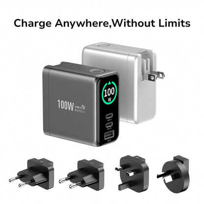 EnoVolt Pro™ 100W — Turbo GaN Fast Wall Charger — Multi-Device Power